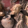 Antique "Eight Immortal Gods" Hand Carved Lintel Sculpture, 19c
