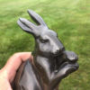Fine Pair of Big Bronze "Chocolate Rabbits" from Old Japan