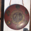 Japanese Antique Hand Cast Red Bronze Garden Gong Soothing Deep Sound