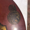 Japanese Antique Hand Cast Red Bronze Garden Gong Soothing Deep Sound