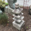 Japan Antique "Three Roof" Pagoda Stone Sculpture
