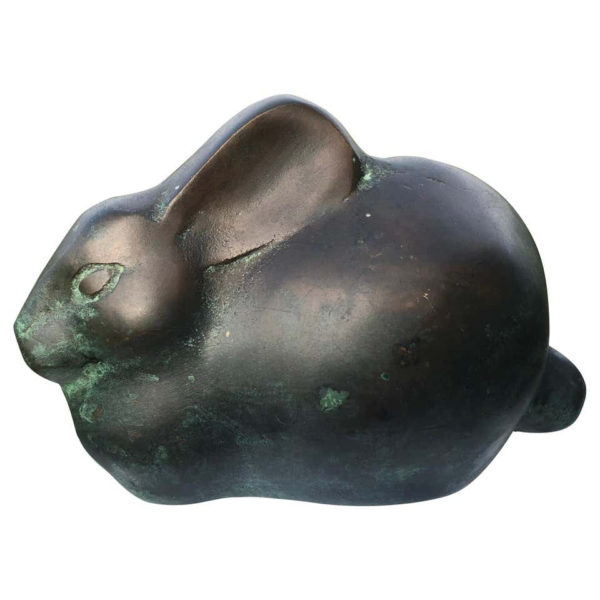Hand Cast "Bronze Rabbit" from Old Japan