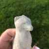 Japan Rare Pair Hand Carved Stone Inari Fox Kitsune
