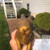 Tall Gold Gilt Bronze "Moon Gazing" Rabbit