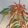 Japanese Old Hand Painted Scroll Brilliant Ferns