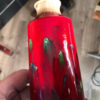 apanese Fine "BRILLIANT RED" Tulip Vase , Hand-Built, Hand Glazed, Signed