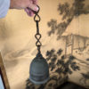 Japanese Old Hand Cast Temple Bell with Double Chain Hanger