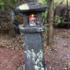 Japanese Tall Antique "Arts & Crafts" Stone Pathway Lantern, 40"