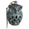 Japanese Hand Cast "Owl" Lantern, original Chain