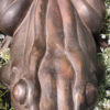 Giant Antique Bronze Garden Frog With Superb Details