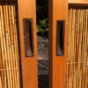 Japanese Antique Set Four Fine Natural Shoji Bamboo Doors Screens, Trees & Boats