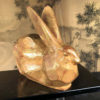 Japanese Golden Master Work Rabbit Sculpture by Famous Artist Sotaro