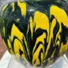 Japanese Black And Yellow Art Deco Studio Vase