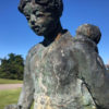 Japanese Bronze Midcentury Sculptor "Mother And Children” Kiku