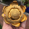 Japanese Pair Gilt Gold "Lotus Flower" Lanterns