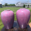 Japanese Antique Pair Lavender Flambe Vases