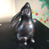 Japan Tall Bronze "Moon Gazing" Rabbit