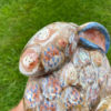 Big Studio Spotted Rabbit Hand Painted Master Eva Fritz-Lindner