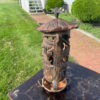 Japanese Antique Lotus And Dragonfly Bird Feeder