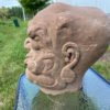 Chinese Old Fantastic Contorted Face Monk Sculpture