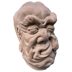 Chinese Old Fantastic Contorted Face Monk Sculpture
