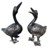 Japanese Large Antique Pair Garden Ducks