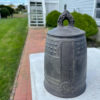 Japanese Old Heavy Hand Cast Temple Bell Resonates Serene Sound