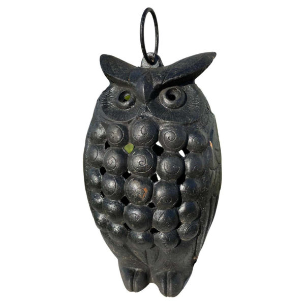 Japanese Unique Old Big Black Sassy "Owl" Lighting Lantern