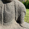 Japanese Serene 18thc. Stone Buddha Kanon Guan Yin Contemplates Saving Man