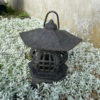 Japanese Vintage Heart Roof Garden Lantern, Signed