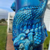 Japanese Antique Brilliant Colors Blue Dragon Vase