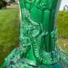 Japan Antique Brilliant Color Green Dragon Vase