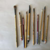 Artisan's Cache of 20 Old Chinese Paint Calligraphy Bamboo Brushes