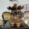Japanese Huge Antique Signed "Lotus Flower" Temple Lantern 1850