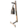 Antique Huge Bronze Bell and Custom Stand Resonates Calming Sound
