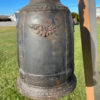Antique Huge Bronze Bell and Custom Stand Resonates Calming Sound