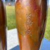 Japanese Vintage Pair Murashido Red Bronze Bud Vases, Signed