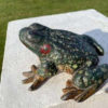 Japan Vintage Hand Cast Hand Painted Frog Toad Kaeru , Original Paint