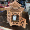 Japanese Antique Hand Cast "Double Pagoda" Lighting Lantern