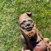 Gnome Rare Antique Garden Sculpture Coin Bank And Money Guardian
