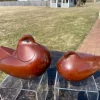Japanese Rare Pair Bronze Adorable Doves Master Works Sotaro