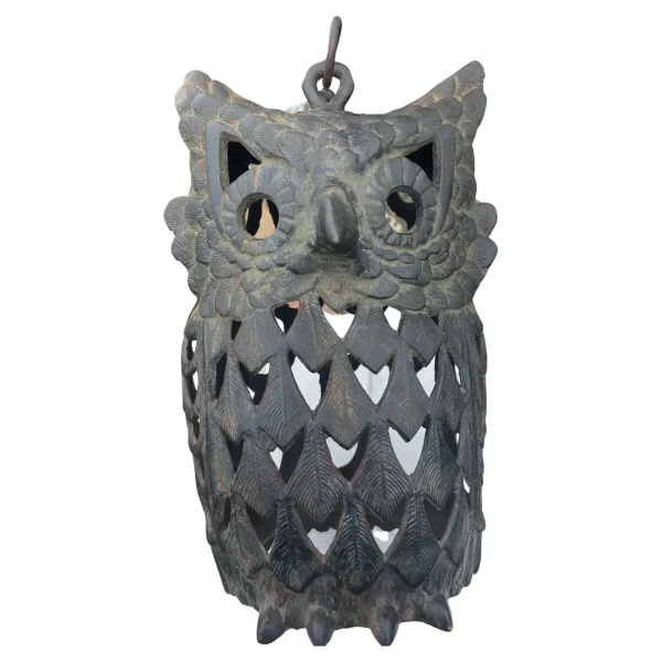 Japanese Massive Antique Over Sized "Owl" Lighting Lantern