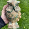 Japanese Antique Tall Gilt Standing "Wise Old Owl" Lighting Lantern