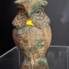 Japanese Antique Tall Gilt Standing "Wise Old Owl" Lighting Lantern