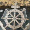 Antique Boating Wheel and Anchor Wall Shelf