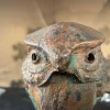 Japanese Old Vintage Gilt Cast "Wise Old Owl" Lantern