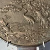 Japan Antique Golden Bronze Mirror Dokyo , 19th Century