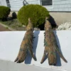 Old Japan Pair Exotic Gilt Long Tailed Peacocks
