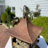 Rare Old Japanese "Bee Happy" Honey Bee Hand Cast Garden Lighting Lantern