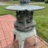 Japan Large Old Bronze Lantern with Beautiful Details
